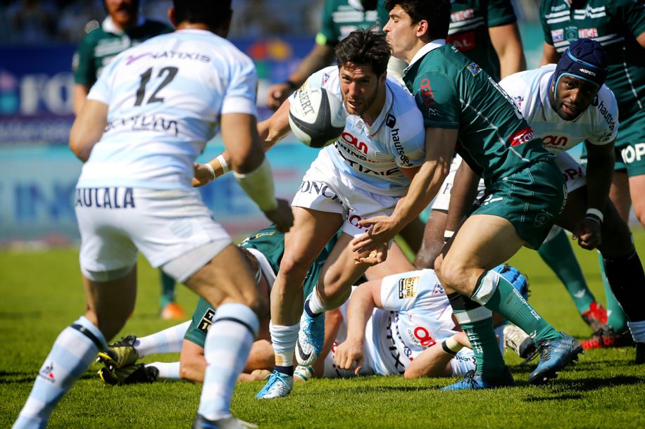 Les joueurs du Racing 92 face à la Section Paloise.