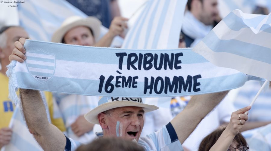 Belle fête dans les tribunes du stade Vélodrome de Marseille