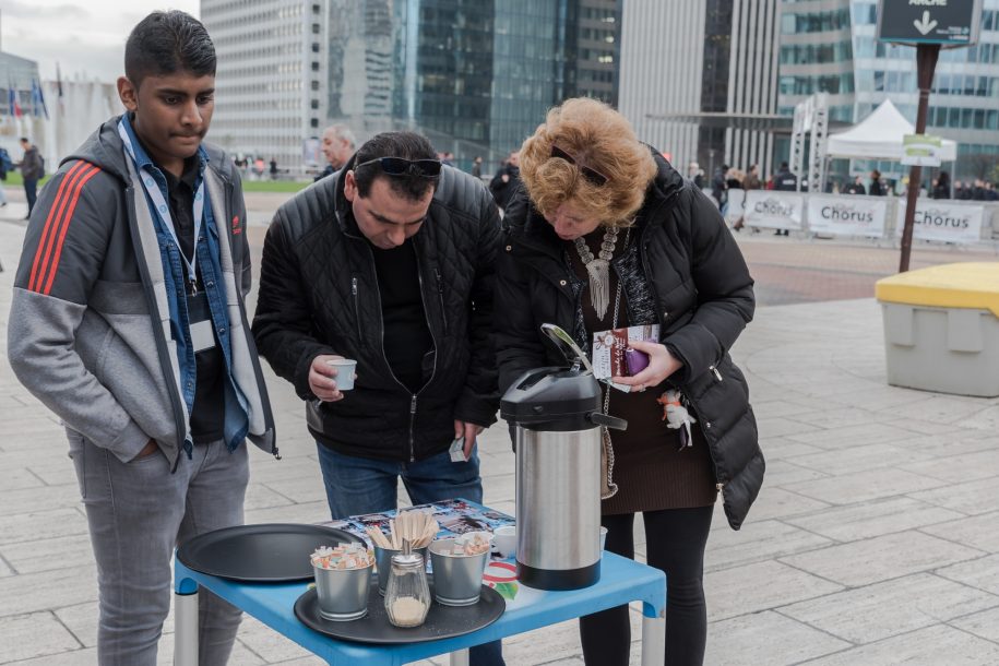 Un café avec les Ciel et Blanc à la Défense !