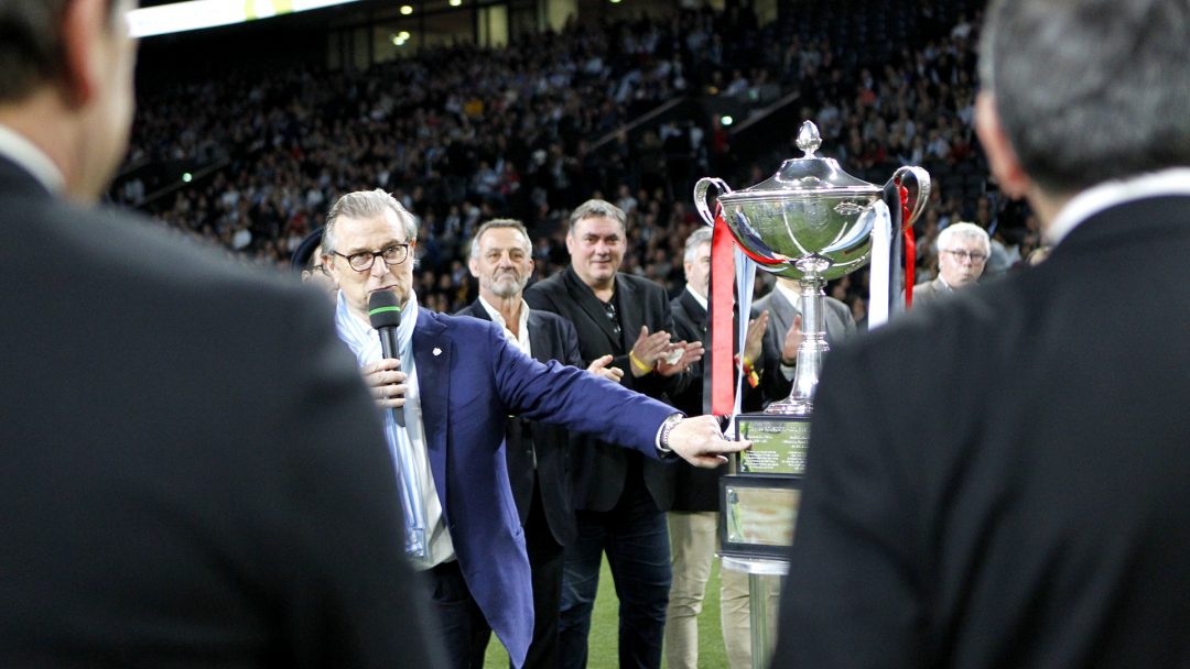 Présentation du trophée Bouscatel Coubertin, Racing 92 vs Stade Toulousain, la première à la U Arena