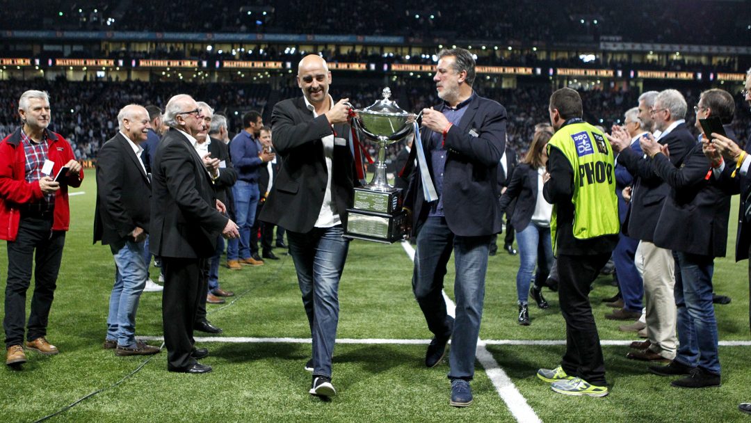 Présentation du trophée Bouscatel Coubertin, Racing 92 vs Stade Toulousain, la première à la U Arena