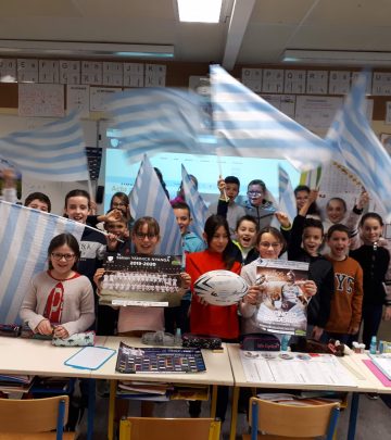 Le Racing 92 soutenu par toute une classe en Bretagne !