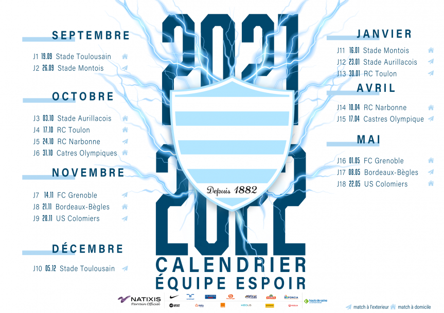 CALENDRIER ESPOIRS