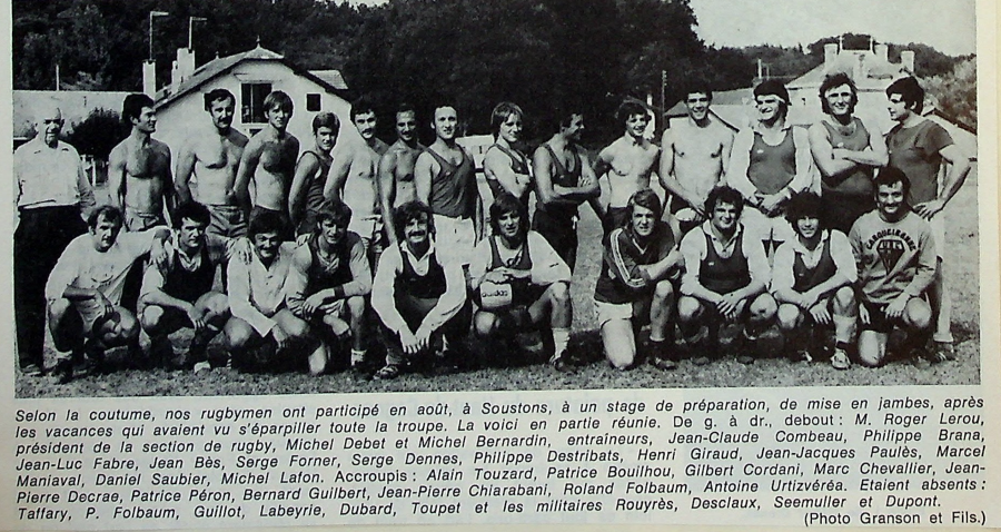 Bernard Guilbert (4e accroupi en partant de la gauche) 