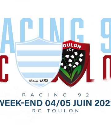 RACING 92 v RC TOULON : dernier match de la saison à domicile !