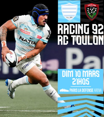 RACING 92 v RC TOULON: Rendez-vous à Paris La Défense Arena