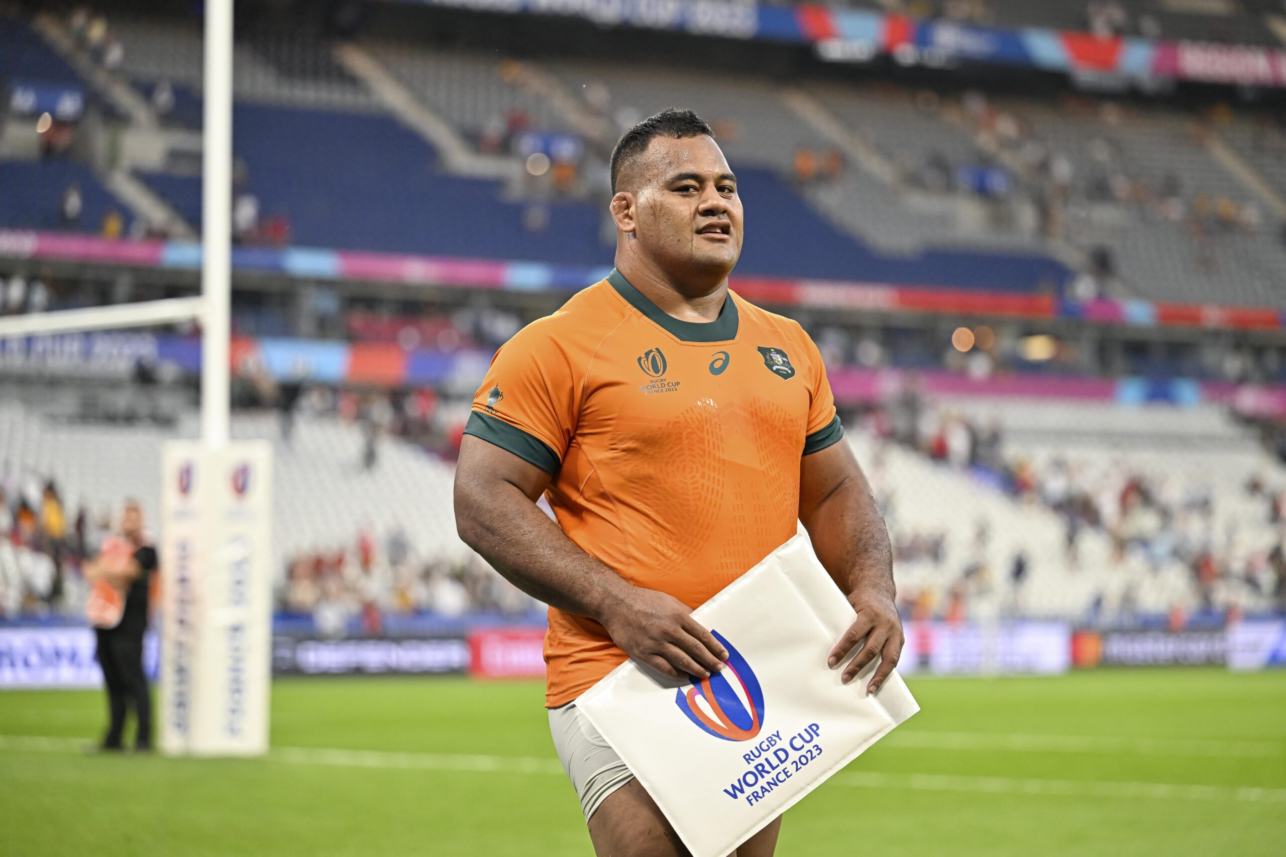 Taniela Tupou during the Rugby World Cup RWC 2023 match between Australia Wallabies and Georgia on September 9, 2023 at Stade de France in Saint-Denis near Paris, France. AUSTRALIE-GEORGIE (35-15)