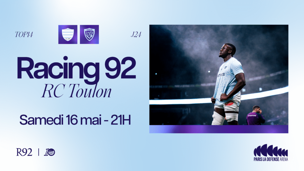 match de top 14 racing 92 V TOULON PARIS LA DÉFENSE ARENA