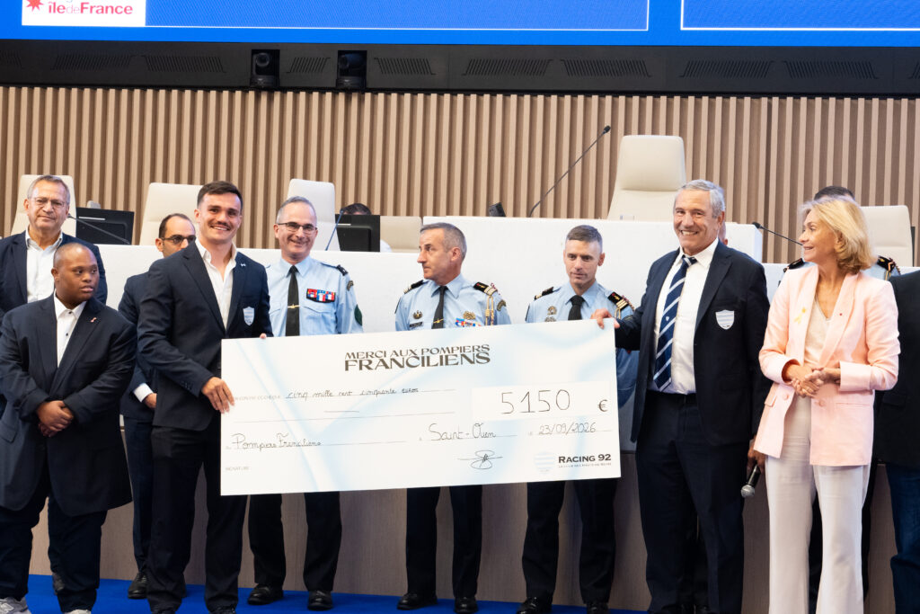 racing 92 DON AUX POMPIERS