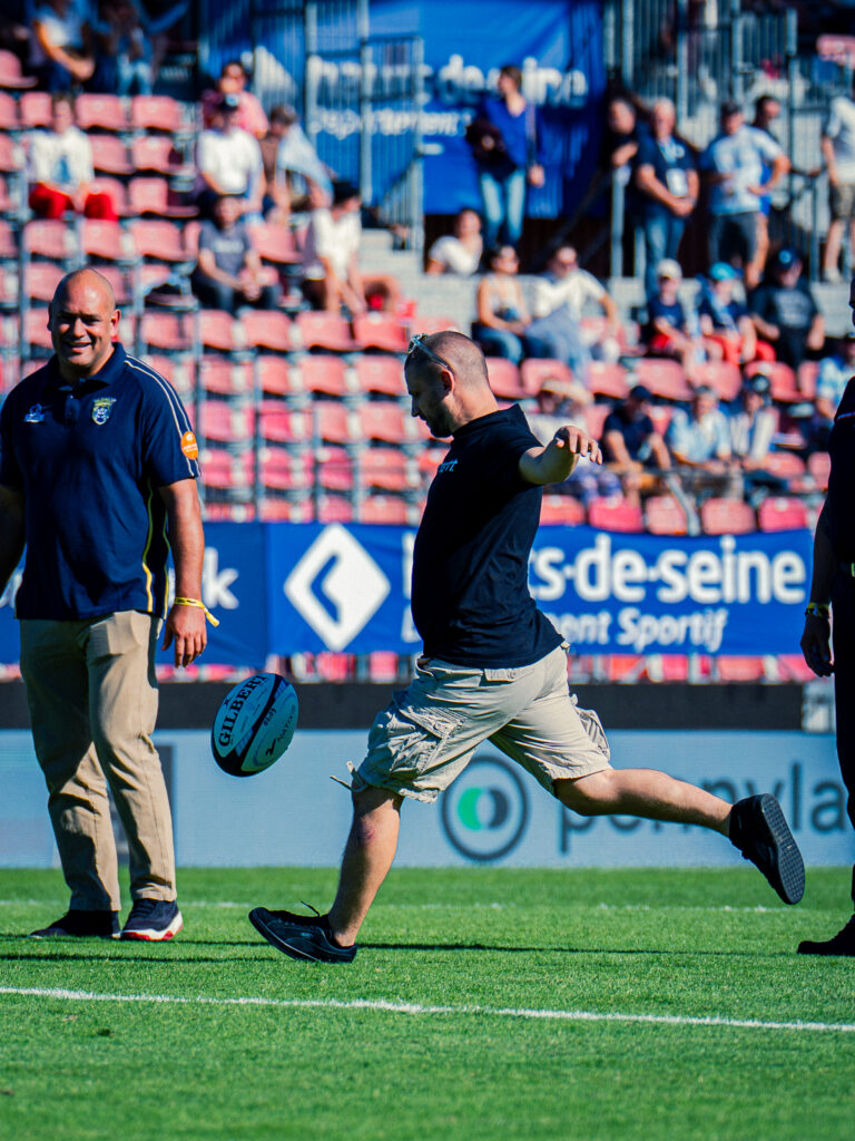 coup d'envoi fictif pompier racing 92