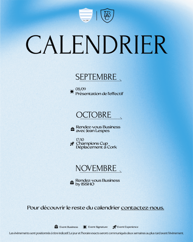 calendrier racing business club